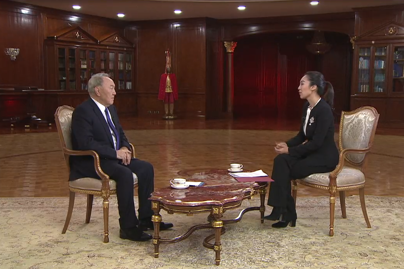 Нұрсұлтан Назарбаевтың Қытайдың CCTV арнасына берген сұхбаты жарияланды (видео)