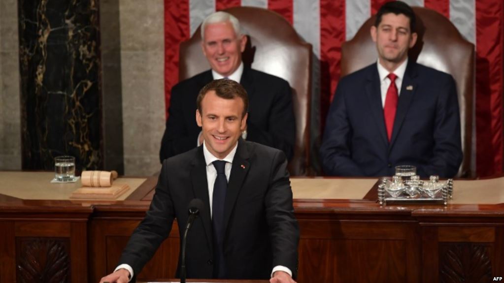 Франция президенті АҚШ Конгресінде не айтты?