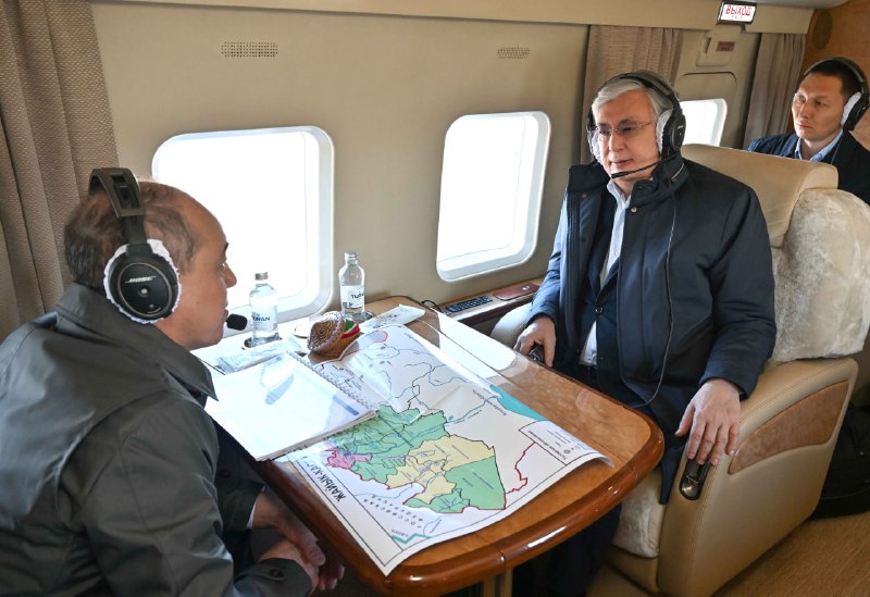 Президент Батыс Қазақстан облысының су басқан аумақтарын аралады